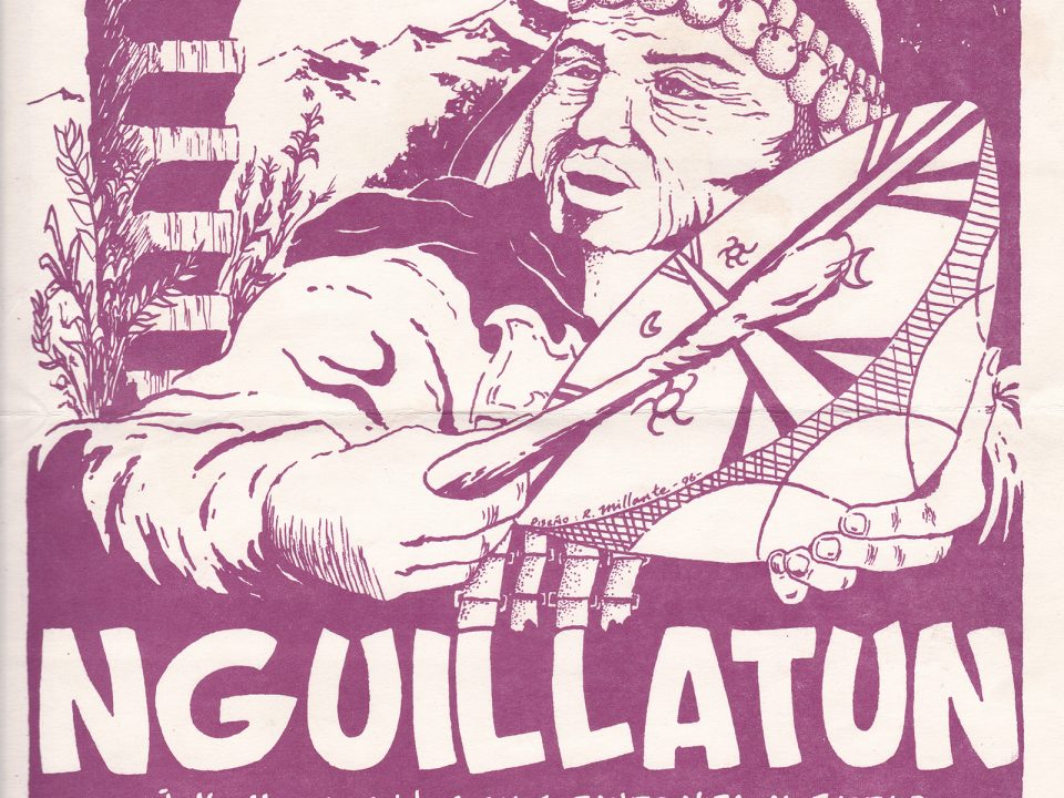 Afiche de Nguillatun, Comunidad Lelfunche 1996